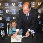 Cutcliffe and his youngest daughter