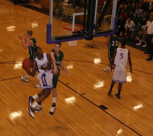 Wall drives to the rim during the Glaxo Invitational