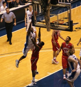 Nolan Smith takes it to the rim versus the Terps