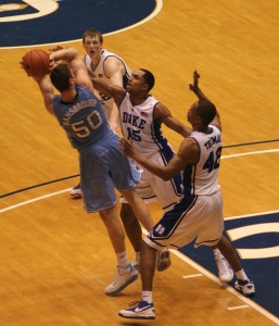 Most of Hansbroughs points came on free throws and a desperation three point shot