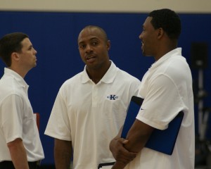 JWill and Nate discuss talent during the Coach K Academy Camp in Durham, N.C.
