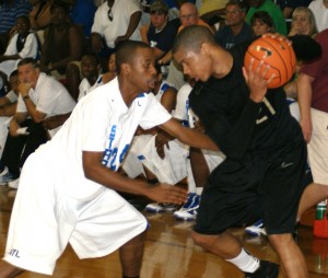 Andre Dawkins had a 36 point 9 rebound effort during today's Peach Jam action - BDN Photo