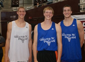 Mason Plumlee, Kyle Singler and Miles Plumlee - copyright BDN Photo