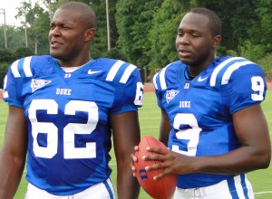 Center Morgan and QB Lewis hope to exend their ACC winning streak vs UVA - BDN Phoo