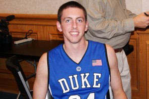 Ryan Kelly enjoyed media day and posed with a smile for the Blue Devil Nation - BDN Photo (C)