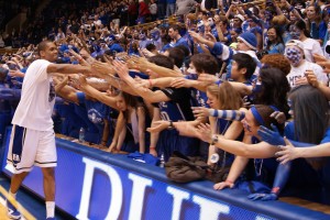 Lance walks off the court in Cameron one last time