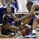 Photo Go Duke - Smith wrestles for a loose ball vs Arkansas Pine Bluff