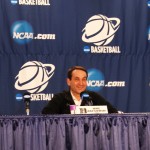 Coach K addressed the media today - BDN Photo