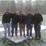 L to R: Marcus Aprahamian, Cody Robinson, Coach Matt Luke, Matt Skura, Carson Ginn