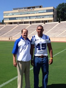 Duke Head Coach David Cutcliffe hosted top in-state DE Darian Roseboro on a recent unofficial visit.