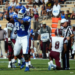 Kenny Anunike and the Duke defense will look to build upon a dominant 2nd half performance against UVA this week in Blacksburg. BDN Photo