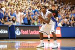 November 14 2010: Duke guard Kyrie Irving (1) during a game between the Princeton Tigers and the Duke Blue Devils at Cameron Indoor Stadium in Durham, North Carolina. Duke won 97-60.Watson//