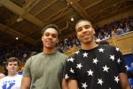 Gary Trent Jr. is already familiar with Cameron Indoor Stadium. He can help replace Jayson Tatum pictured with him here in that he is expected to leave for the NBA.