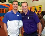 Jon Scheyer and Chris Collins at the Nike EYBL Session I in Hampton, Virginia